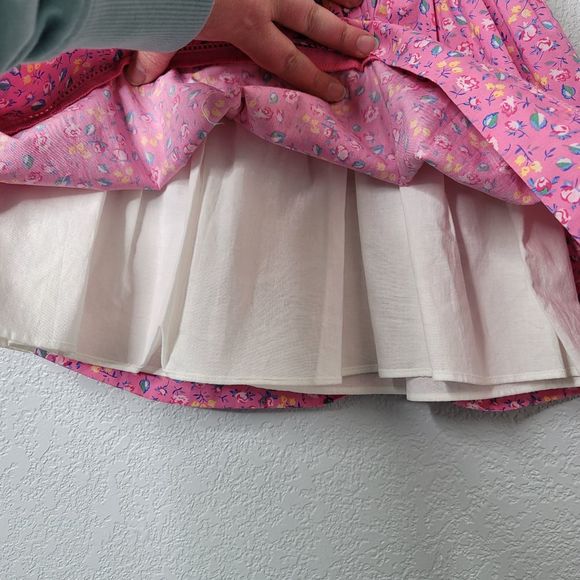 Chaps smocked frock dress with diaper cover chintz pattern NWOT - Picture 3 of 6